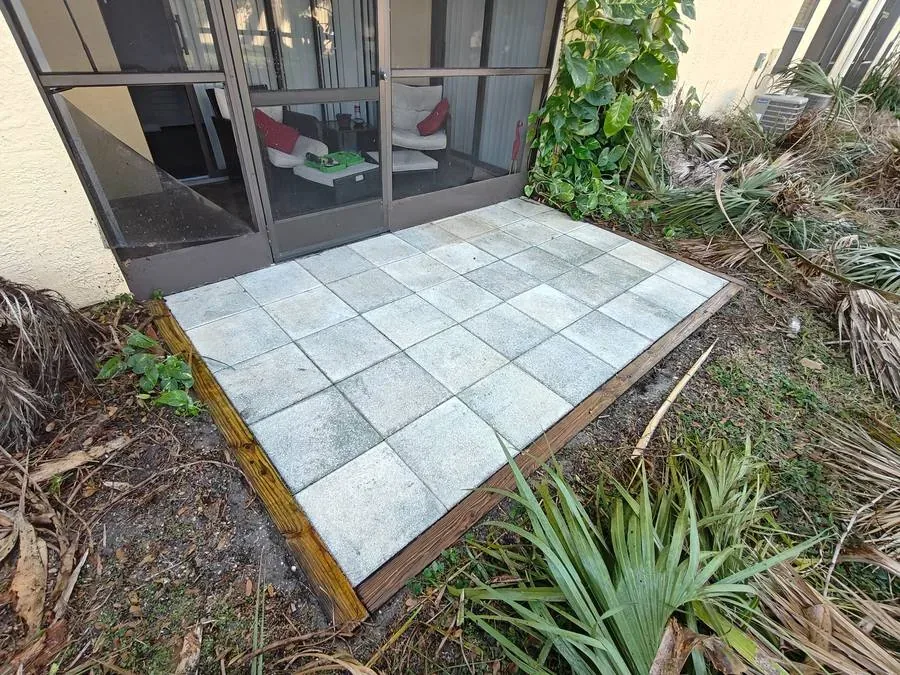 After power washed patio tiles clean and bright Gulfport Florida