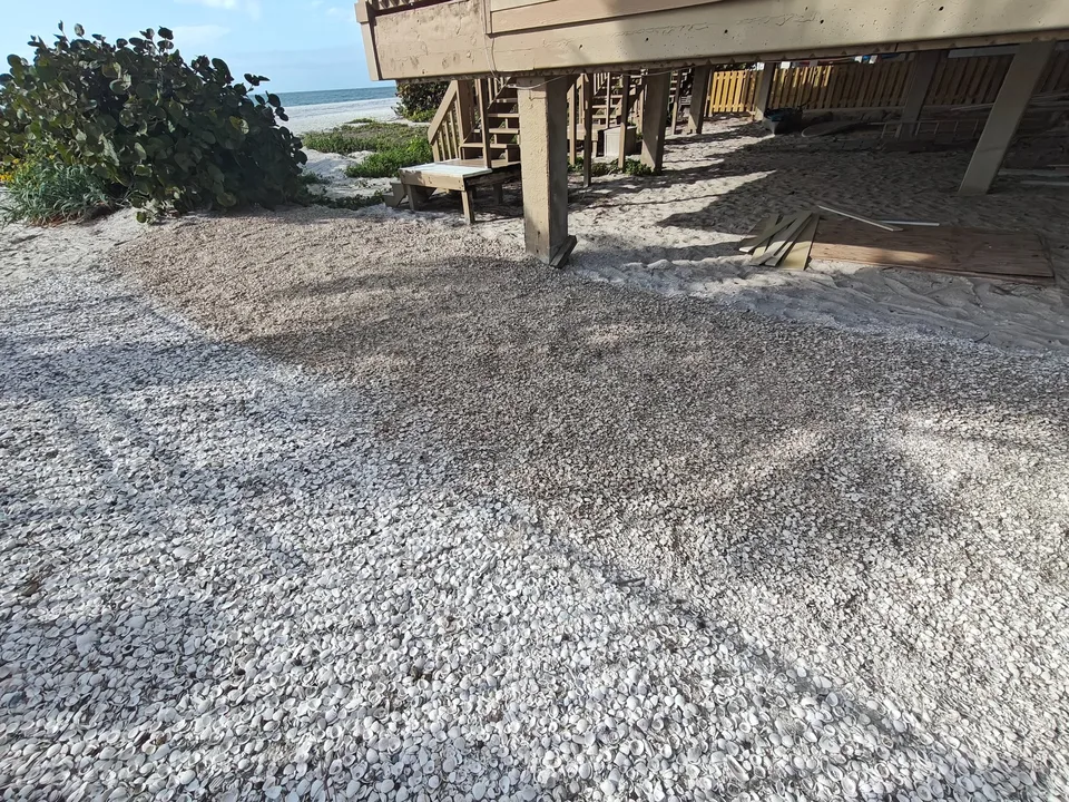 Full coastal shell installation complete Southern Pinellas Florida